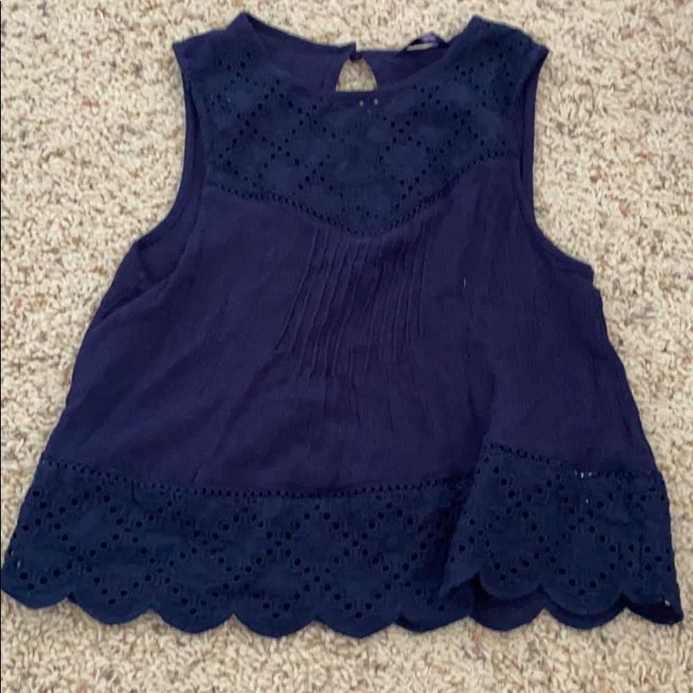 navy blue crop top